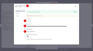 n8n - configuration d'un compte WordPress
