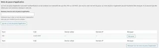 WordPress - Mot de passe applicatif